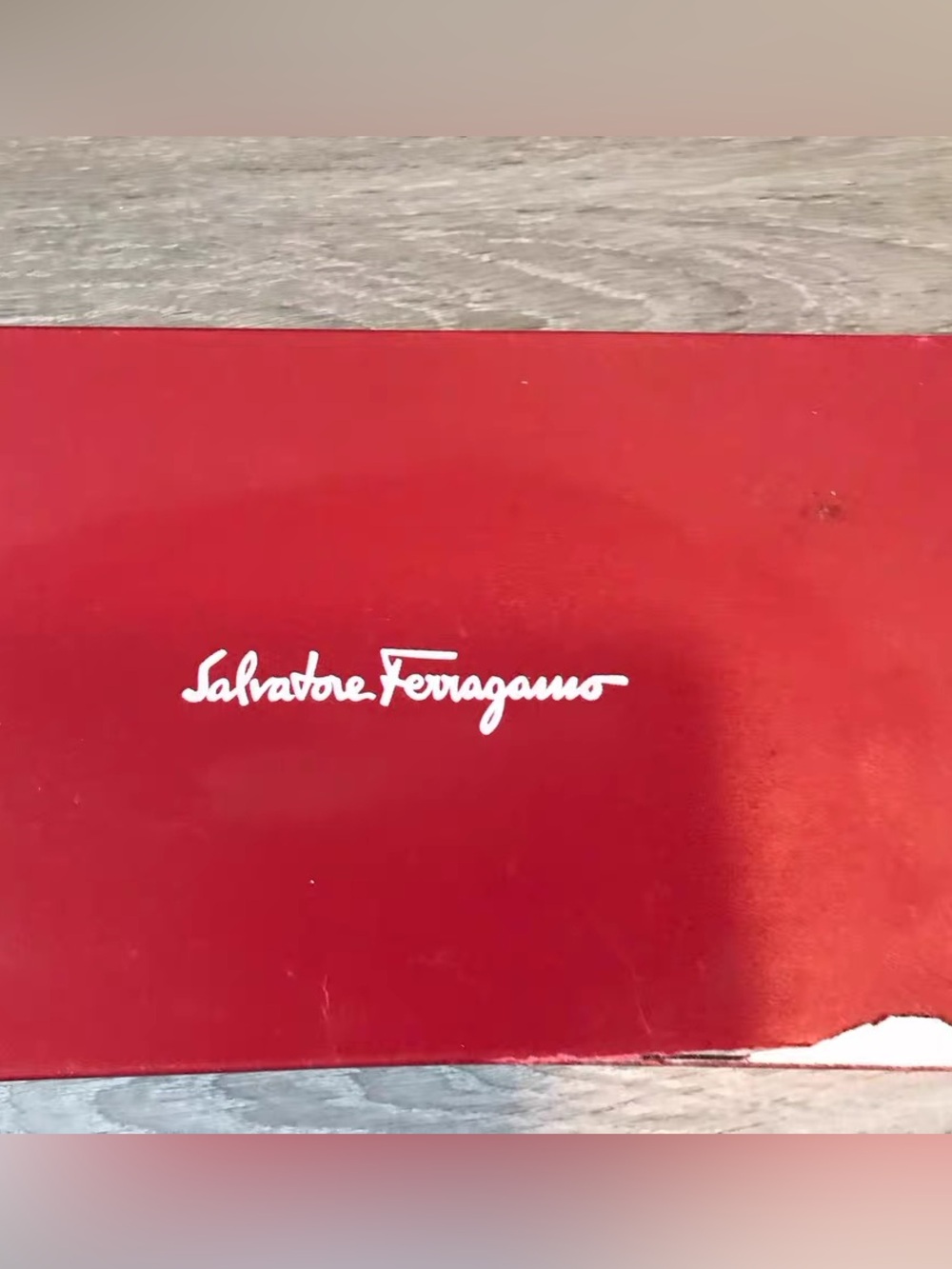 Salvatore Ferragamo Red Signature Logo Box